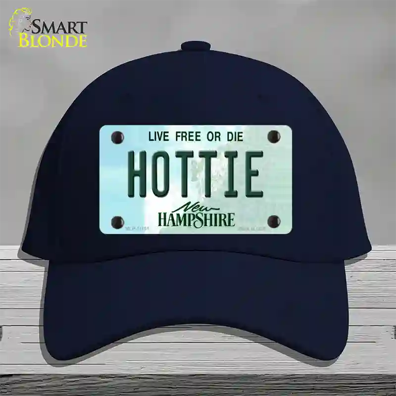 Hottie New Hampshire State Novelty License Plate Hat Cotton / Navy