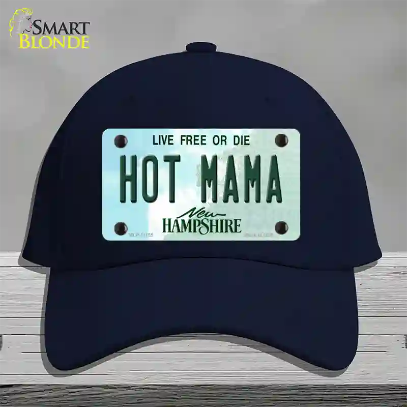 Hot Mama New Hampshire State Novelty License Plate Hat Cotton / Navy