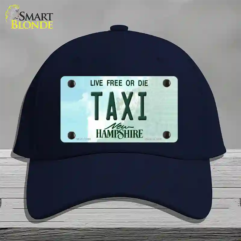 Taxi New Hampshire State Novelty License Plate Hat Cotton / Navy