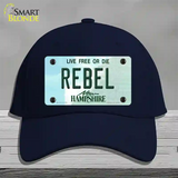 Rebel New Hampshire State Novelty License Plate Hat Cotton / Navy