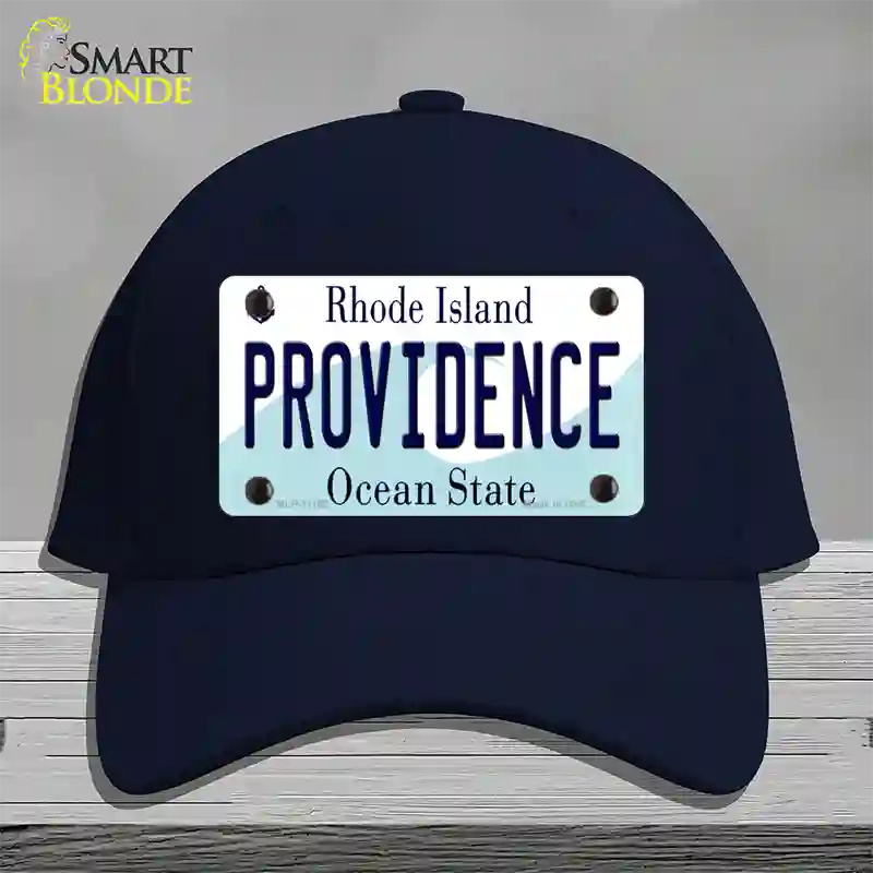 Providence Rhode Island State Novelty License Plate Hat Cotton / Navy