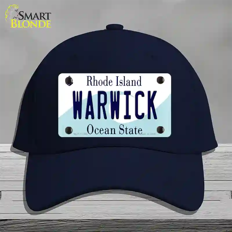 Warwick Rhode Island State Novelty License Plate Hat Cotton / Navy