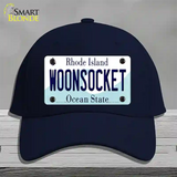 Woonsocket Rhode Island State Novelty License Plate Hat Cotton / Navy