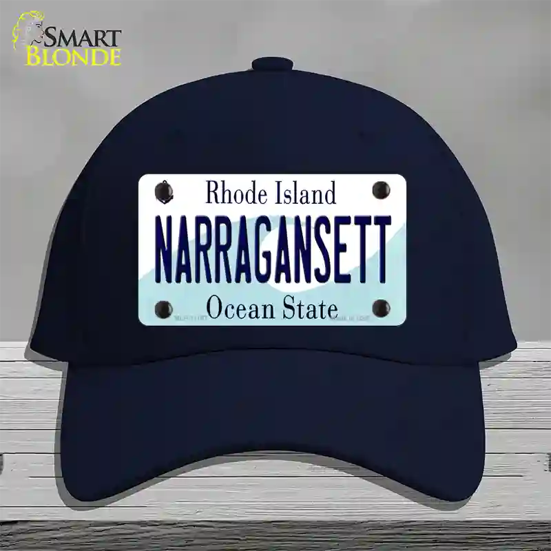 Narragansett Rhode Island State Novelty License Plate Hat Cotton / Navy