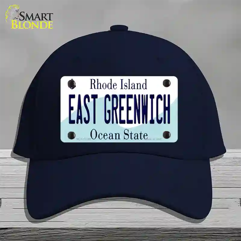 East Greenwich Rhode Island State Novelty License Plate Hat Cotton / Navy