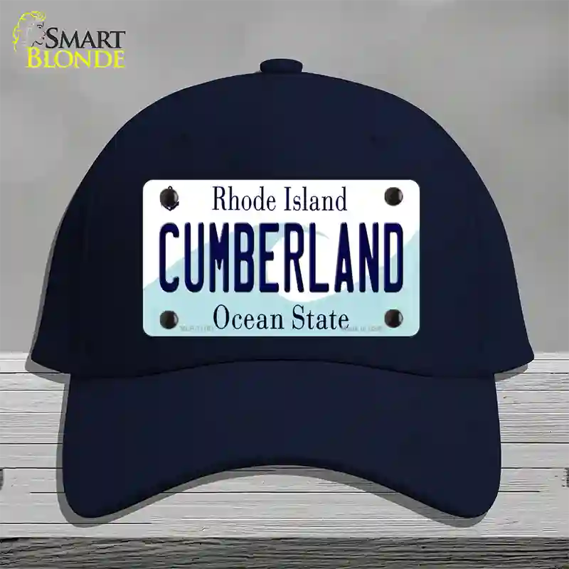 Cumberland Rhode Island State Novelty License Plate Hat Cotton / Navy