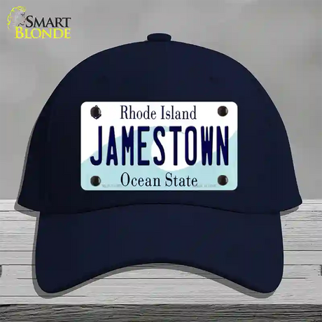 Jamestown Rhode Island State Novelty License Plate Hat Cotton / Navy