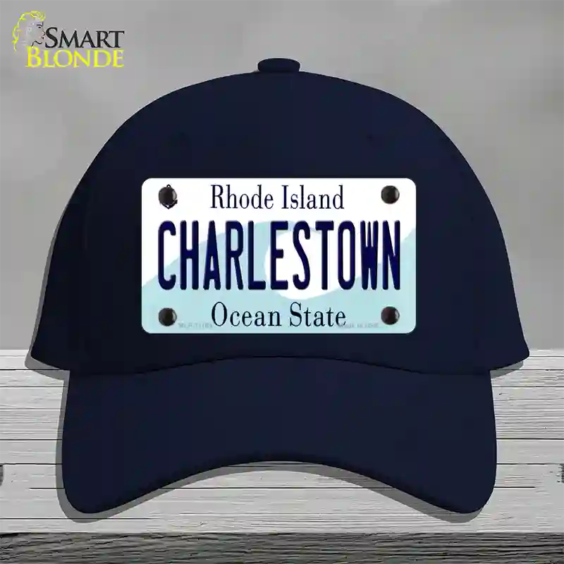 Charlestown Rhode Island State Novelty License Plate Hat Cotton / Navy