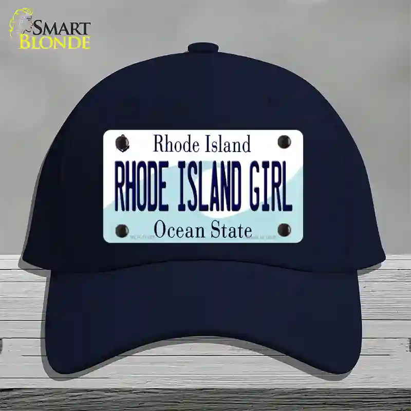 Rhode Island Girl Rhode Island State Novelty License Plate Hat Cotton / Navy