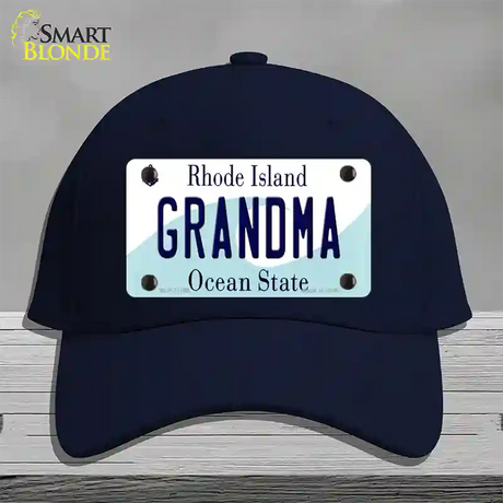 Grandma Rhode Island State Novelty License Plate Hat Cotton / Navy