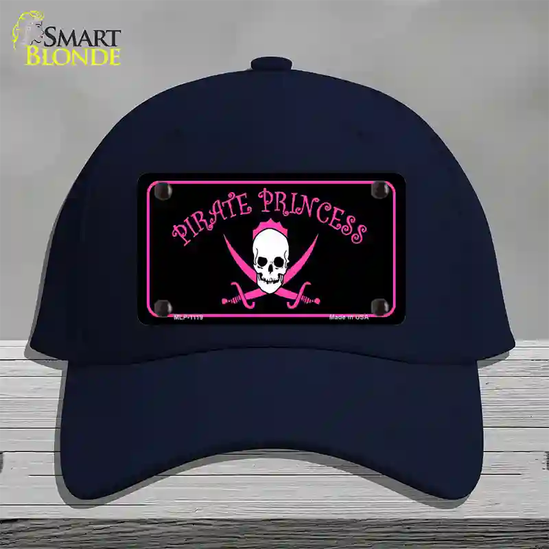 Pirate Princess Novelty License Plate Hat Cotton / Navy