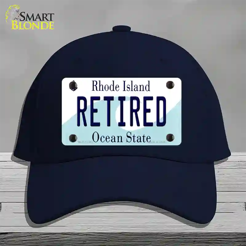 Retired Rhode Island State Novelty License Plate Hat Cotton / Navy