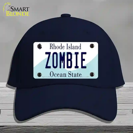 Zombie Rhode Island State Novelty License Plate Hat Cotton / Navy