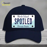 Spoiled Rhode Island State Novelty License Plate Hat Cotton / Navy