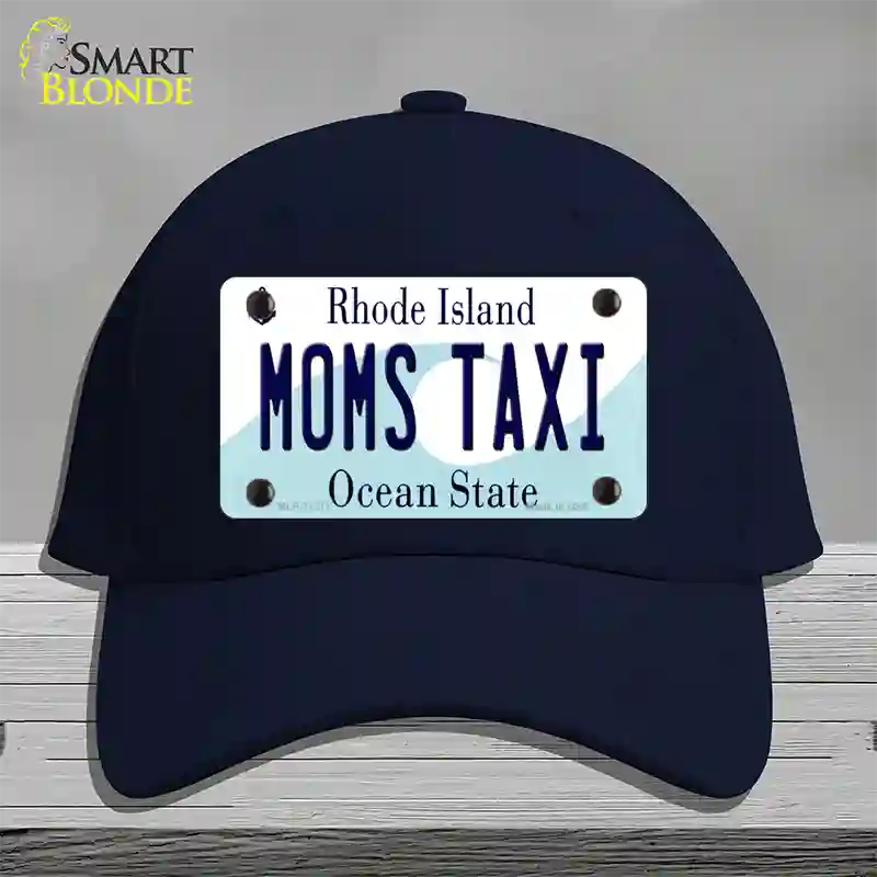 Moms Taxi Rhode Island State Novelty License Plate Hat Cotton / Navy