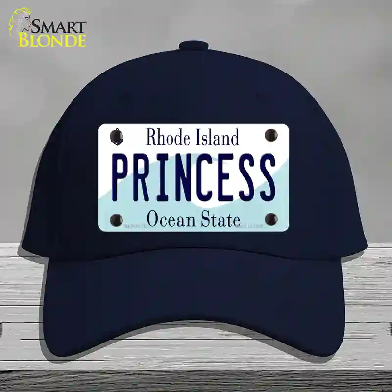 Princess Rhode Island State Novelty License Plate Hat Cotton / Navy