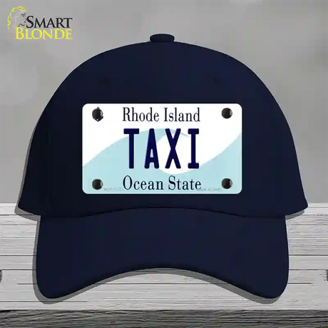 Taxi Rhode Island State Novelty License Plate Hat Cotton / Navy