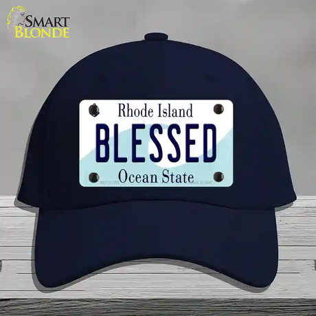 Blessed Rhode Island State Novelty License Plate Hat Cotton / Navy