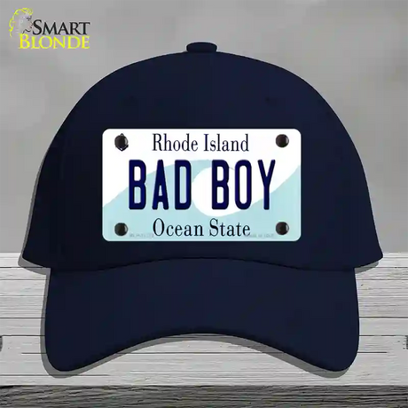 Bad Boy Rhode Island State Novelty License Plate Hat Cotton / Navy