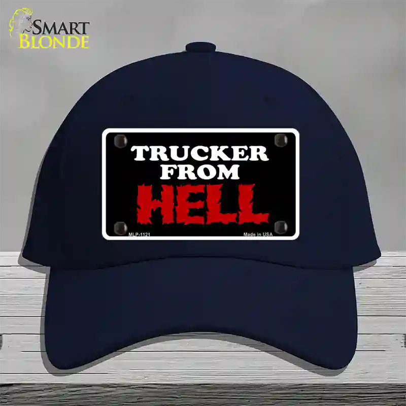 Mesh From Hell Novelty License Plate Hat Cotton / Navy