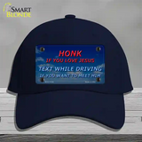 Honk If You Love Jesus Novelty License Plate Hat Cotton / Navy