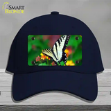 Butterfly Black and White Novelty License Plate Hat Cotton / Navy