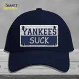 Yankees Suck Novelty License Plate Hat Cotton / Navy