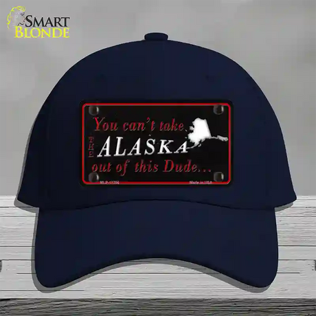 Alaska Dude Novelty License Plate Hat Cotton / Navy