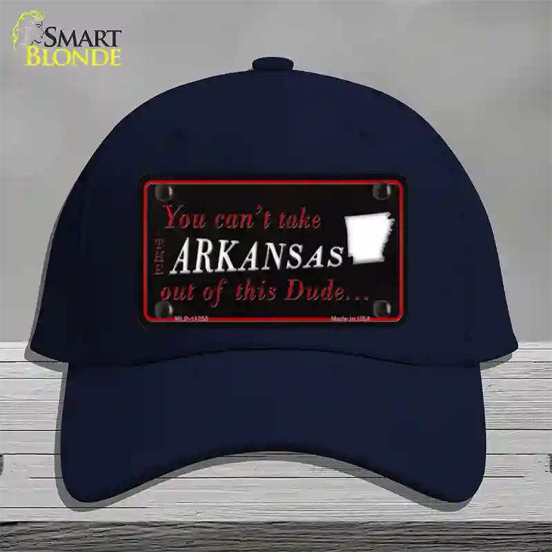 Arkansas Dude Novelty License Plate Hat Cotton / Navy