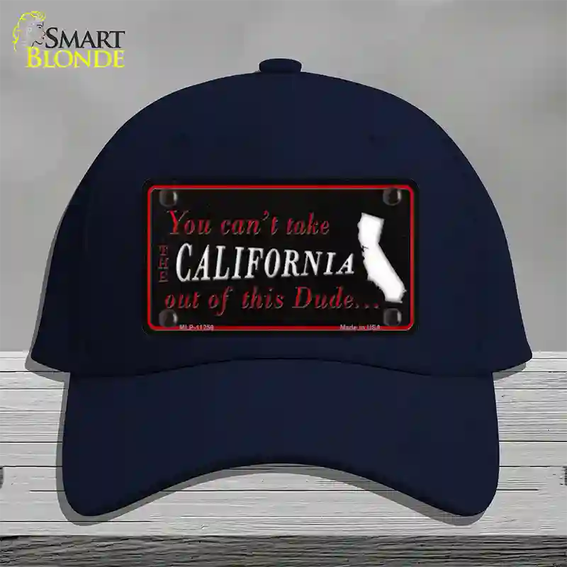 California Dude Novelty License Plate Hat Cotton / Navy