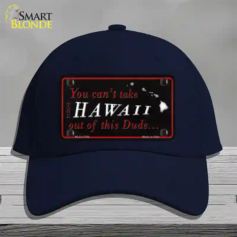 Hawaii Dude Novelty License Plate Hat Cotton / Navy