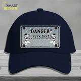 Danger Curves Ahead Novelty License Plate Hat Cotton / Navy