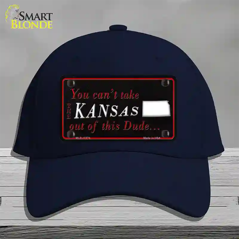 Kansas Dude Novelty License Plate Hat Cotton / Navy