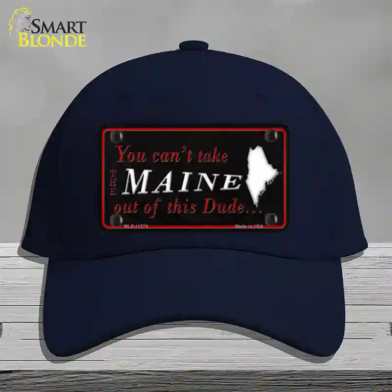 Maine Dude Novelty License Plate Hat Cotton / Navy