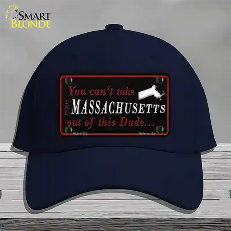 Massachusetts Dude Novelty License Plate Hat Cotton / Navy