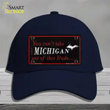 Michigan Dude Novelty License Plate Hat Cotton / Navy