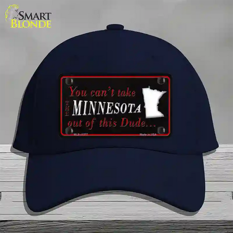 Minnesota Dude Novelty License Plate Hat Cotton / Navy