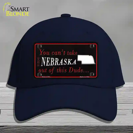 Nebraska Dude Novelty License Plate Hat Cotton / Navy