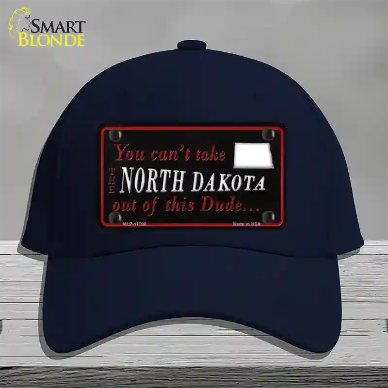 North Dakota Dude Novelty License Plate Hat Cotton / Navy