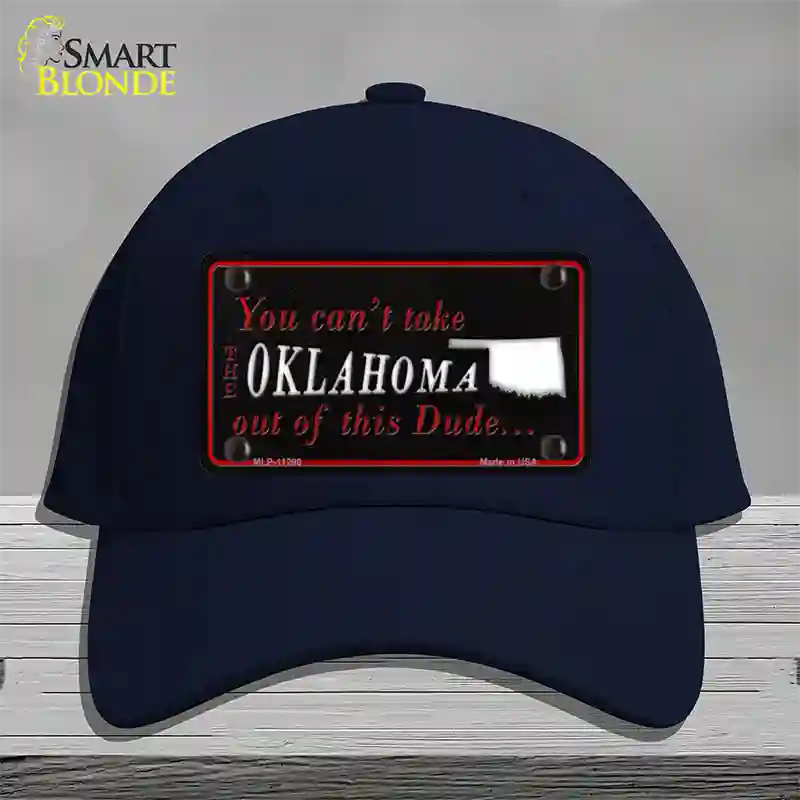 Oklahoma Dude Novelty License Plate Hat Cotton / Navy