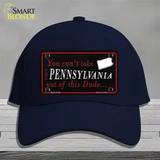 Pennsylvania Dude Novelty License Plate Hat Cotton / Navy