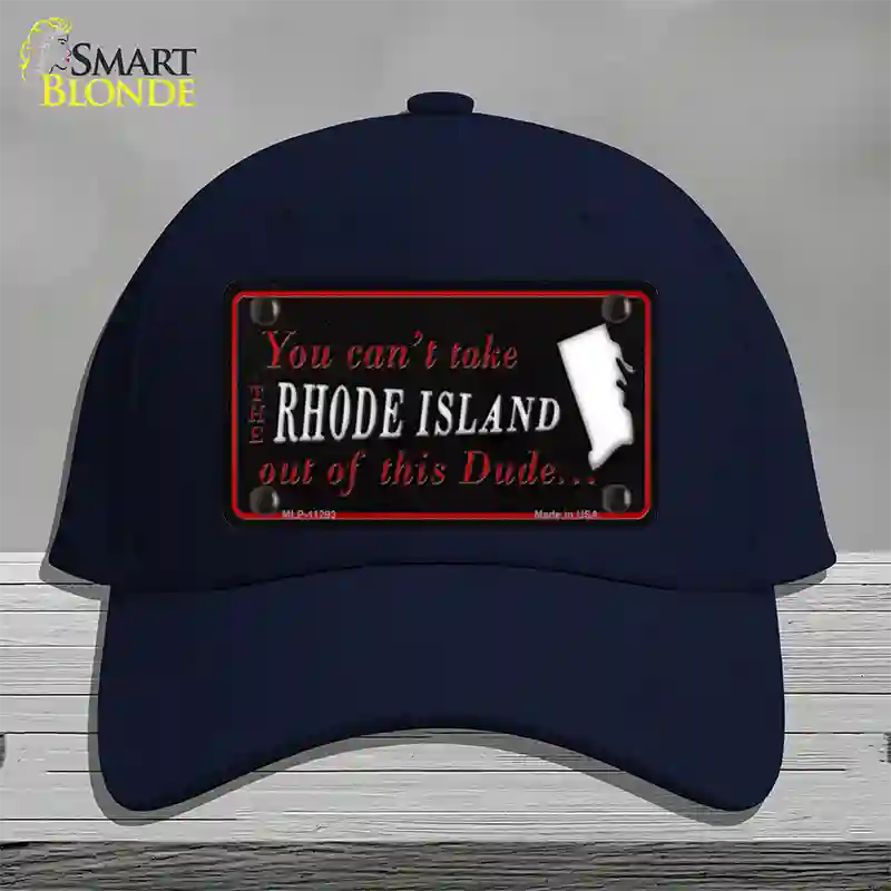 Rhode Island Dude Novelty License Plate Hat Cotton / Navy