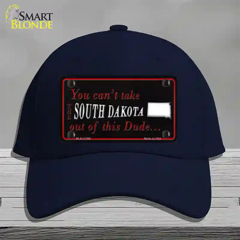 South Dakota Dude Novelty License Plate Hat Cotton / Navy