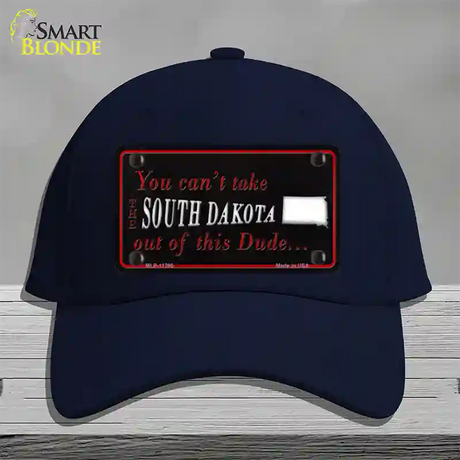 South Dakota Dude Novelty License Plate Hat Cotton / Navy