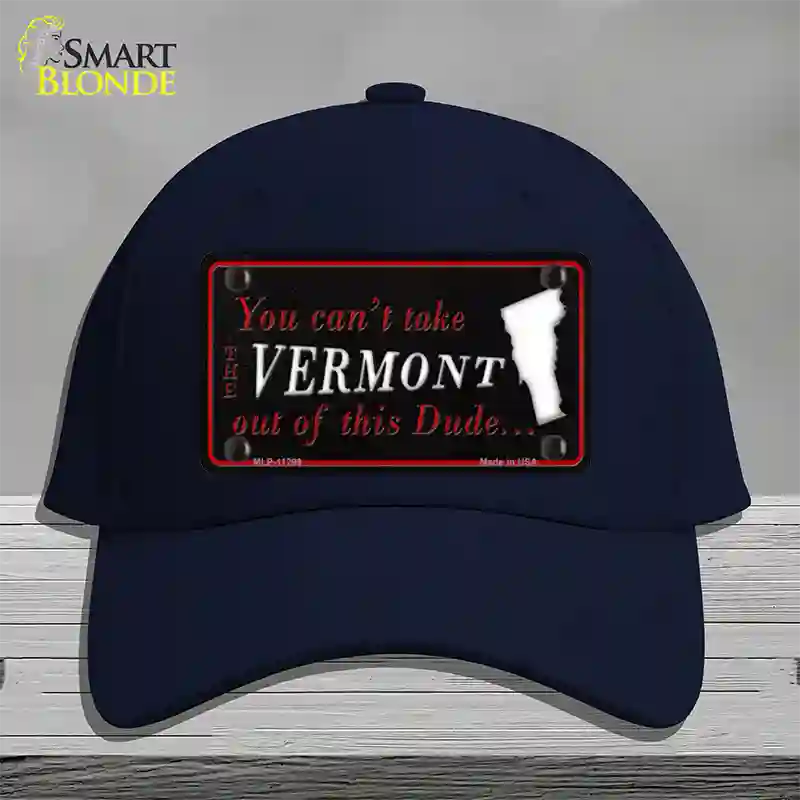 Vermont Dude Novelty License Plate Hat Cotton / Navy