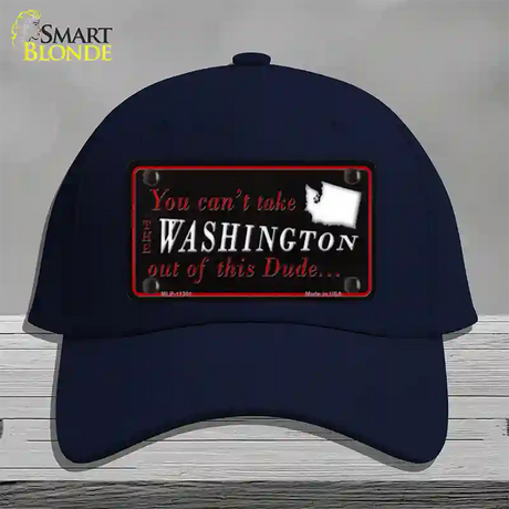 Washington Dude Novelty License Plate Hat Cotton / Navy