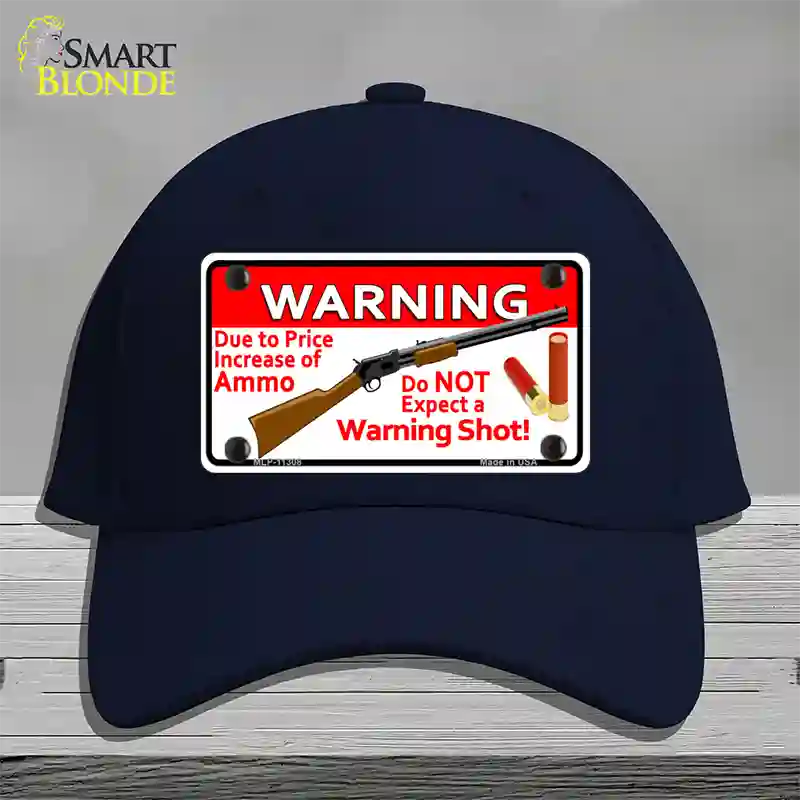 Do Not Expect A Warning Shot Novelty License Plate Hat Cotton / Navy