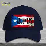 Adjuntas Puerto Rico Flag Novelty License Plate Hat Cotton / Navy