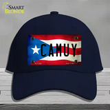 Camuy Puerto Rico Flag Novelty License Plate Hat Cotton / Navy