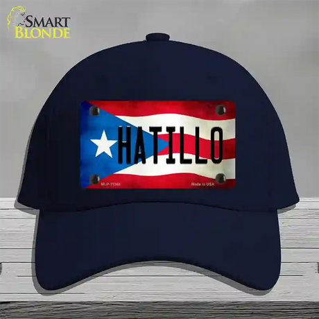 Hatillo Puerto Rico Flag Novelty License Plate Hat Cotton / Navy